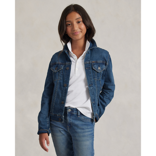 Marcella Wash Denim Trucker Jacket Girls 7-16 for back to school, for fall 1