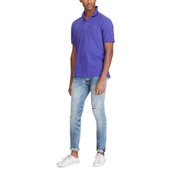 Very Purple/Sp18 Custom Slim Fit Mesh Polo Polo Ralph Lauren 2