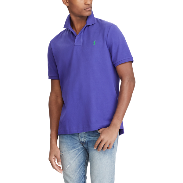 Very Purple/Sp18 Custom Slim Fit Mesh Polo Polo Ralph Lauren 3