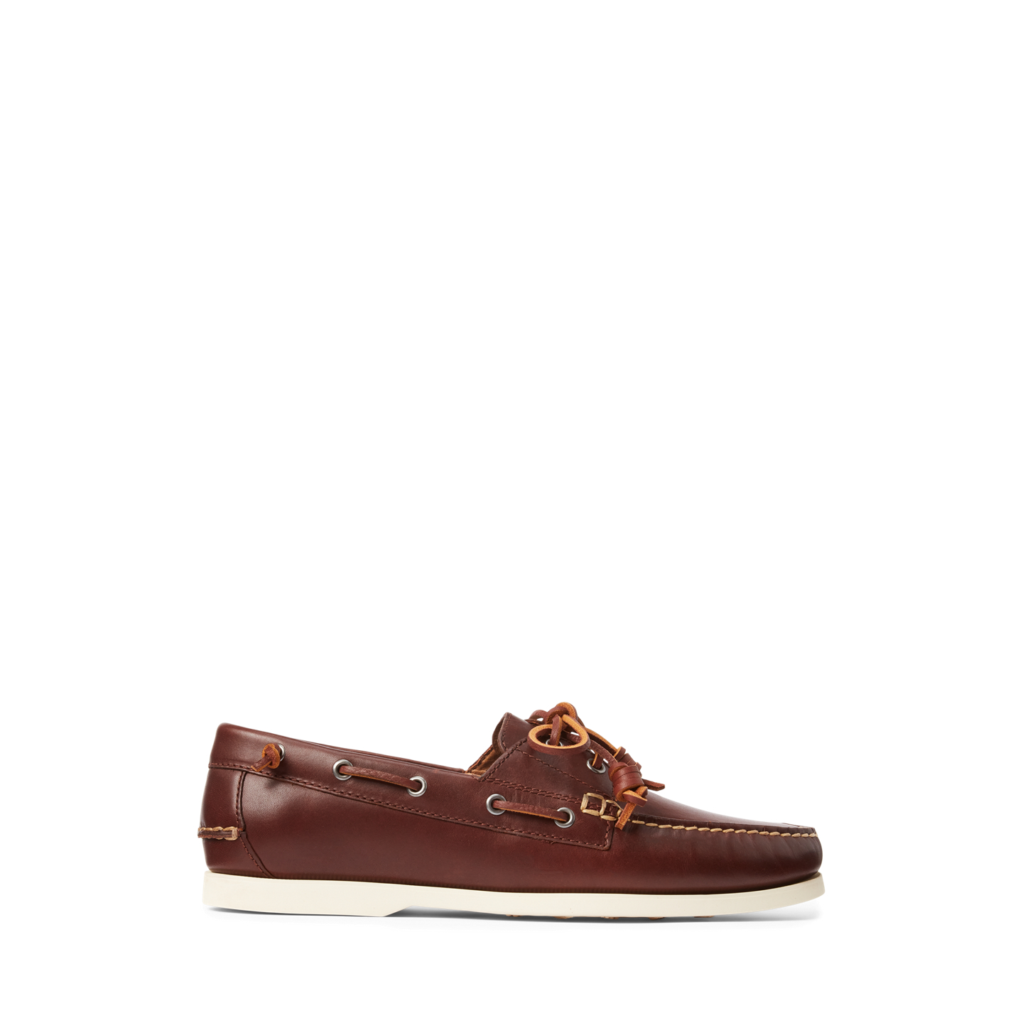 Мужские туфли Ralph Lauren Merton Leather Boat, цвет: Седельно-коричневый рыжевато-коричневый — фото 4