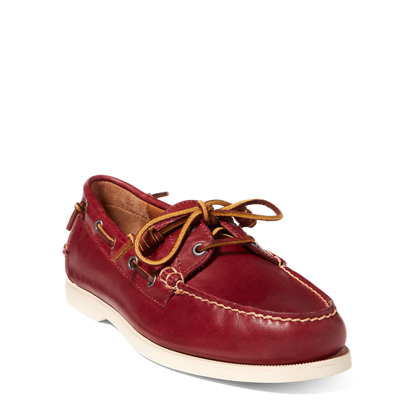 Weathered Red Merton Leather Boat Shoe Polo Ralph Lauren 3