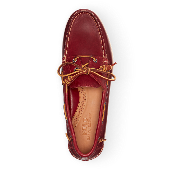 Weathered Red Merton Leather Boat Shoe Polo Ralph Lauren 4