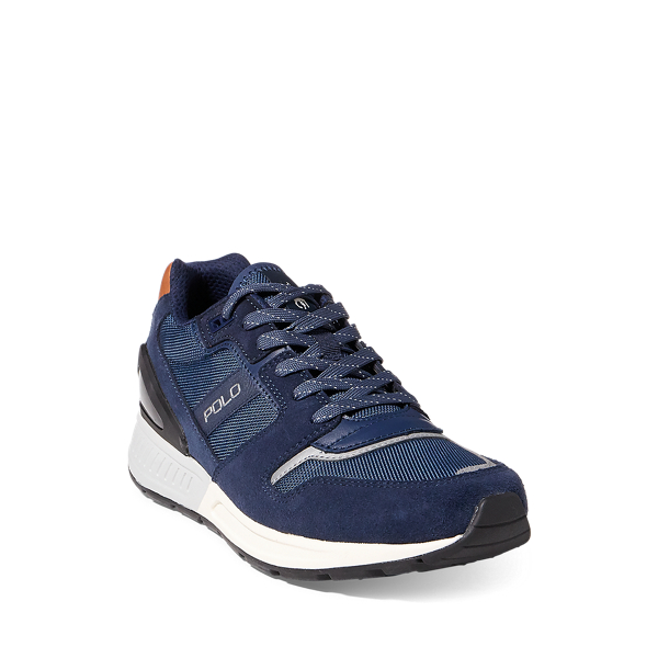 Indigo/Newport Navy Train 100 Suede-Mesh Sneaker Polo Ralph Lauren 2