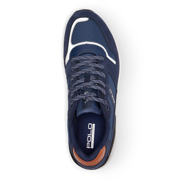 Indigo/Newport Navy Train 100 Suede-Mesh Sneaker Polo Ralph Lauren 3