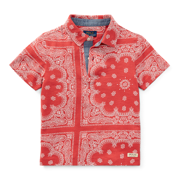Bandanna-Print Cotton Polo Boys 1.5-6 Years 1