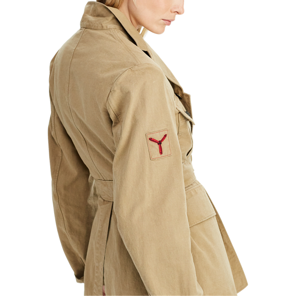 Veste safari Afton en sergé Ralph Lauren Collection en Kaki d'entraînement 4