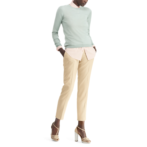 Light Tan Thompson Wool Skinny Pant Ralph Lauren Collection 2