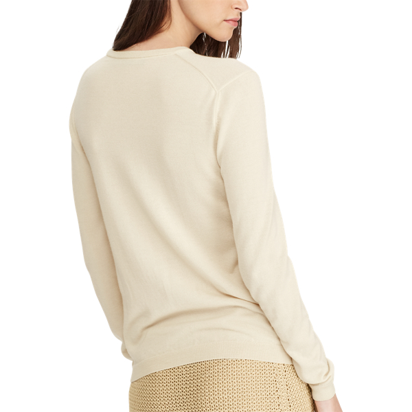 Vanilla Cashmere Crewneck Sweater Ralph Lauren Collection 4