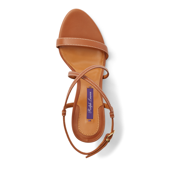 Gold Arissa Calfskin Sandal Ralph Lauren Collection 3