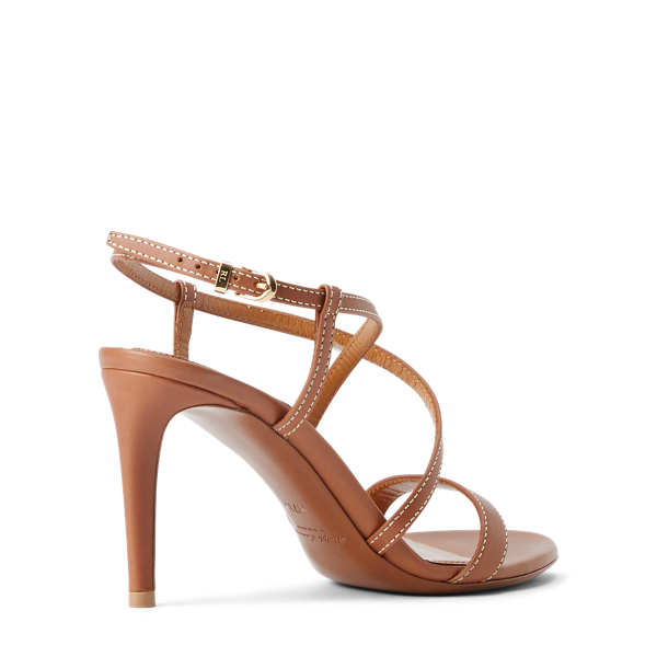 Gold Arissa Calfskin Sandal Ralph Lauren Collection 4