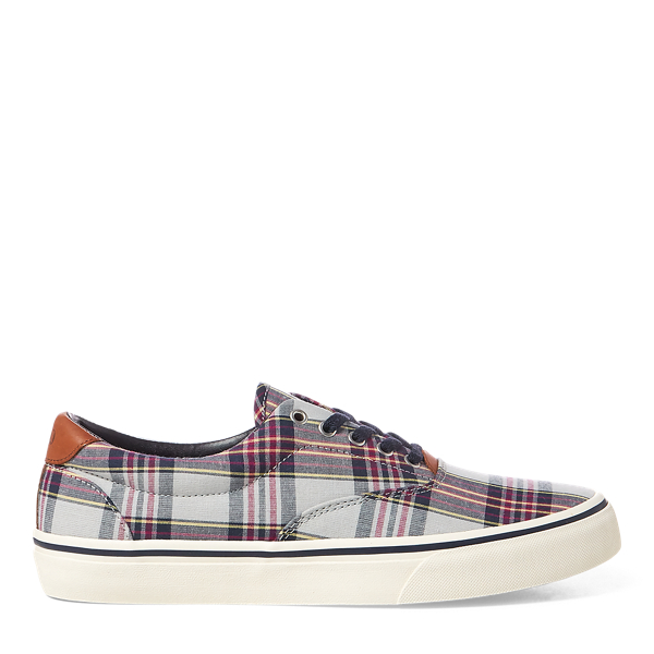 Baskets Thorton en coton madras Polo Ralph Lauren en 1