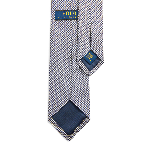 Navy/White Glen Plaid Silk Narrow Tie Polo Ralph Lauren 2