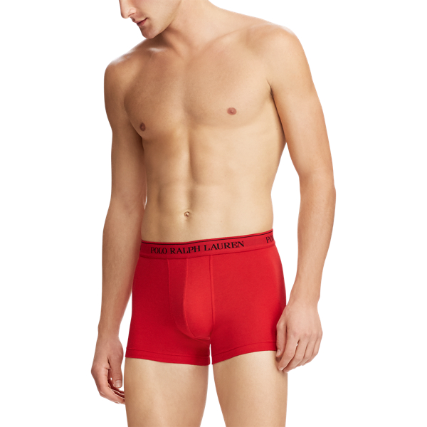 Red/Navy Stripe/Navy Stretch Cotton Trunk 3-Pack Polo Ralph Lauren 3