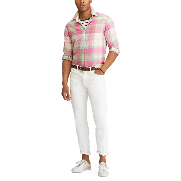 Fuchsia/Lime Multi Classic Fit Madras Shirt Polo Ralph Lauren 3