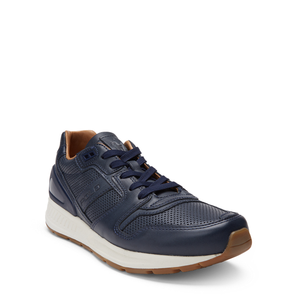 Train 100 Leather Sneaker Ralph Lauren UK