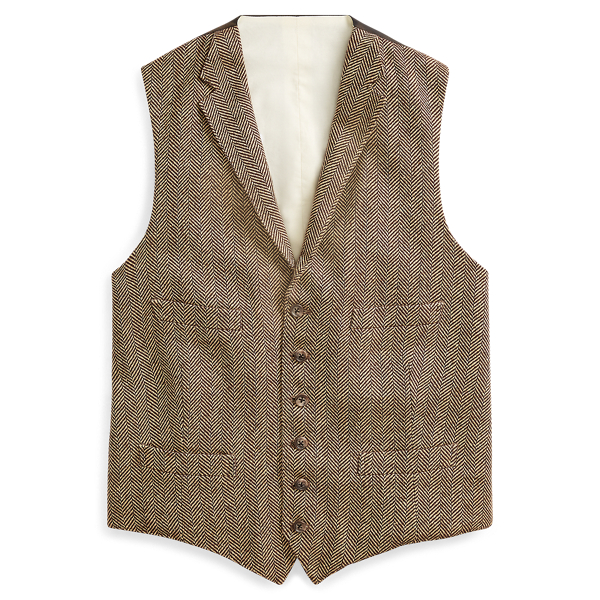 Herringbone Wool-Silk Vest Polo Ralph Lauren 1