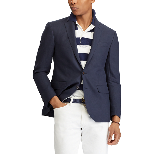 Navy Polo Worsted Linen Suit Jacket Polo Ralph Lauren 4