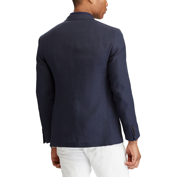 Navy Polo Worsted Linen Suit Jacket Polo Ralph Lauren 5