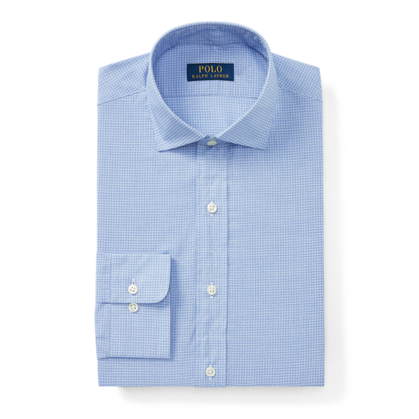 Camicia elegante Classic-Fit Polo Ralph Lauren in Blu pietra/Bianco 4