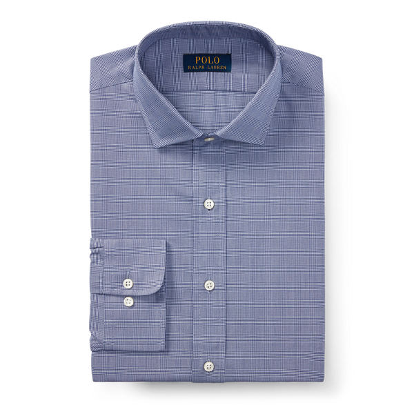 Navy/White Classic Fit Glen Plaid Shirt Polo Ralph Lauren 4
