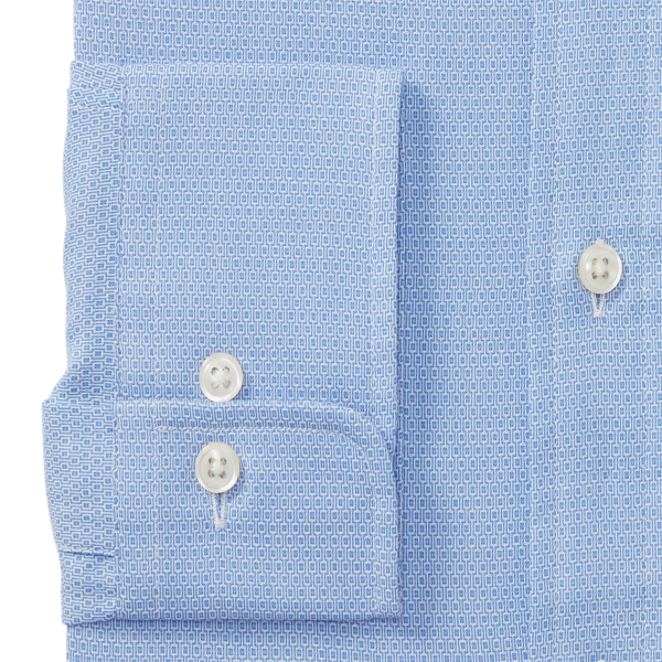 Azure/White Slim Fit Patterned Dobby Shirt Polo Ralph Lauren 2