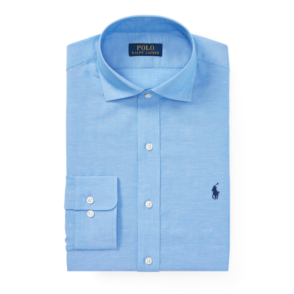 Classic Fit Dress Shirt Polo Ralph Lauren in 2260 Cascade Blue/White 4