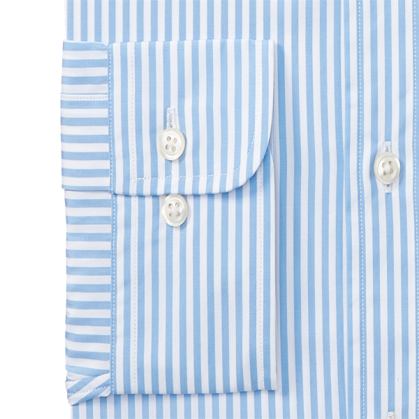 Force Blue/White Slim Fit Striped Poplin Shirt Polo Ralph Lauren 2