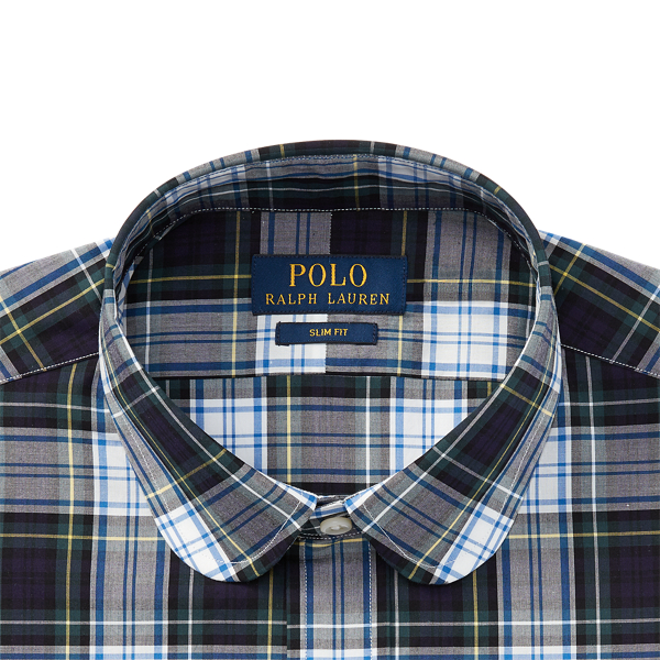 Forest/Yelow Multi Slim Fit Plaid Poplin Shirt Polo Ralph Lauren 3