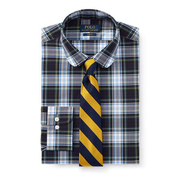 Slim Fit Plaid Poplin Shirt Polo Ralph Lauren in 1