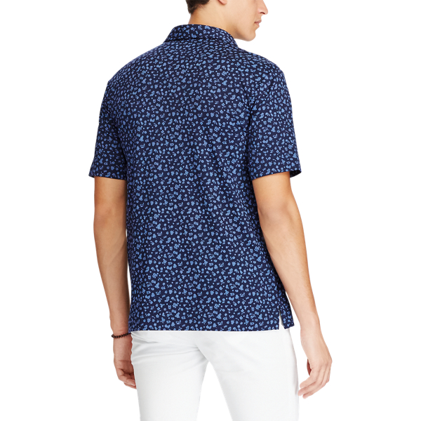 Tossed Navy Floral Classic Fit Soft-Touch Polo Big & Tall 4