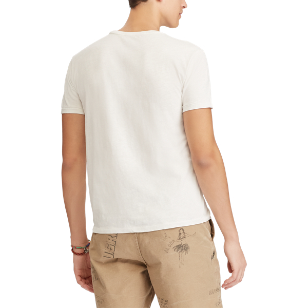 Deckwash White Classic Fit Cotton T-Shirt Big & Tall 4