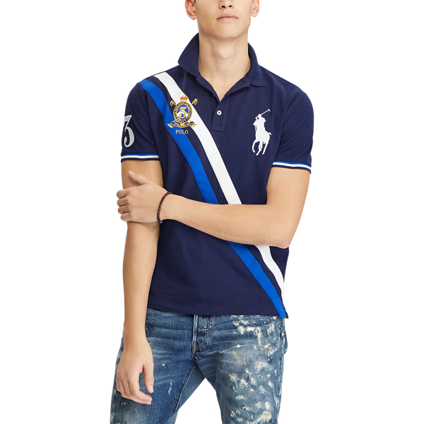 Cruise Navy Multi Classic Fit Mesh Polo Shirt Big & Tall 3