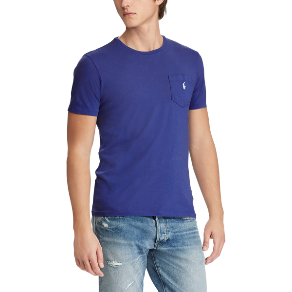 Provincetown Blue Classic Fit Cotton T-Shirt Big & Tall 3