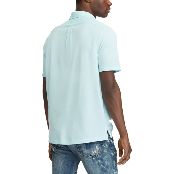 Aquamarine/White Knitted Oxford Shirt Big & Tall 4
