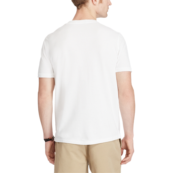 White Featherweight Mesh Henley Big & Tall 4