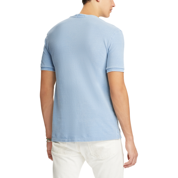 Featherweight Mesh Henley Big & Tall em Light Indigo 4