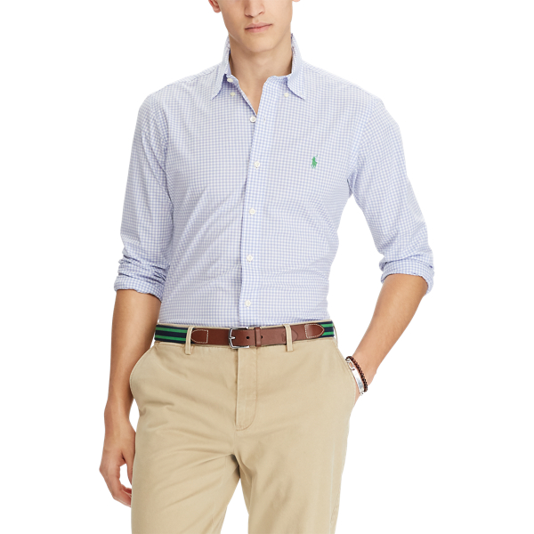 Grapevine/White Gingham Poplin Shirt Big & Tall 3
