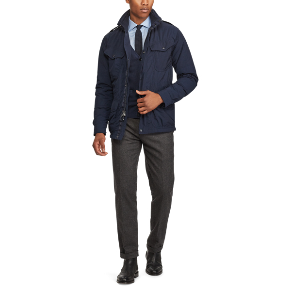 Village Navy Hooded Field Jacket Big & Tall 3