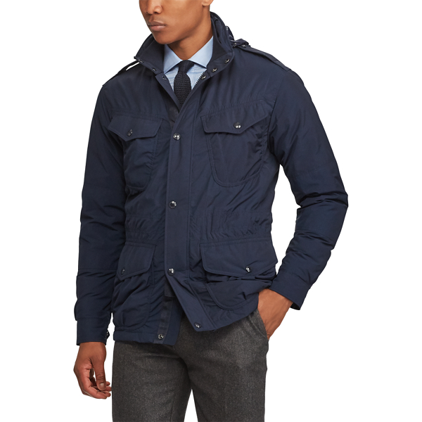 Village Navy Hooded Field Jacket Big & Tall 4
