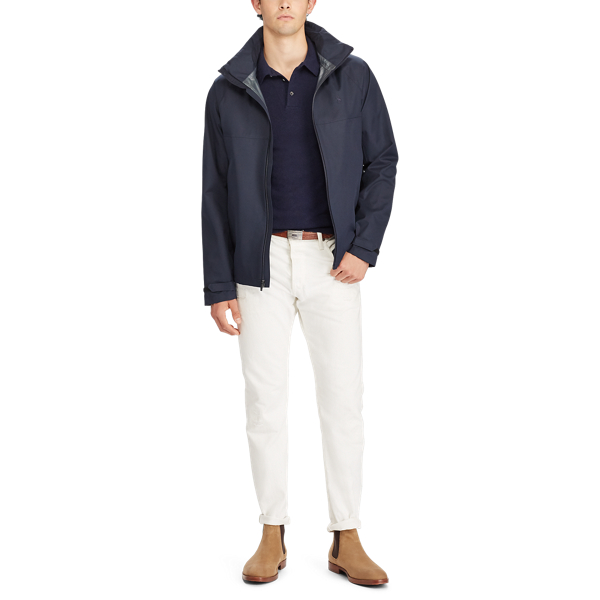 College Navy Waterproof Hooded Jacket Polo Ralph Lauren 2