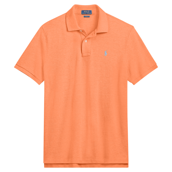 Beach Orange Heather Classic Fit Mesh Polo Shirt Polo Ralph Lauren 1