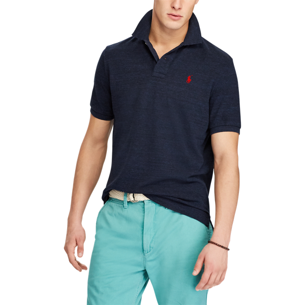 Worth Navy Heather The Iconic Mesh Polo Shirt Polo Ralph Lauren 4