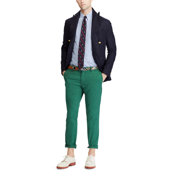 Verano Green Stretch Slim Fit Chino Trouser Polo Ralph Lauren 2