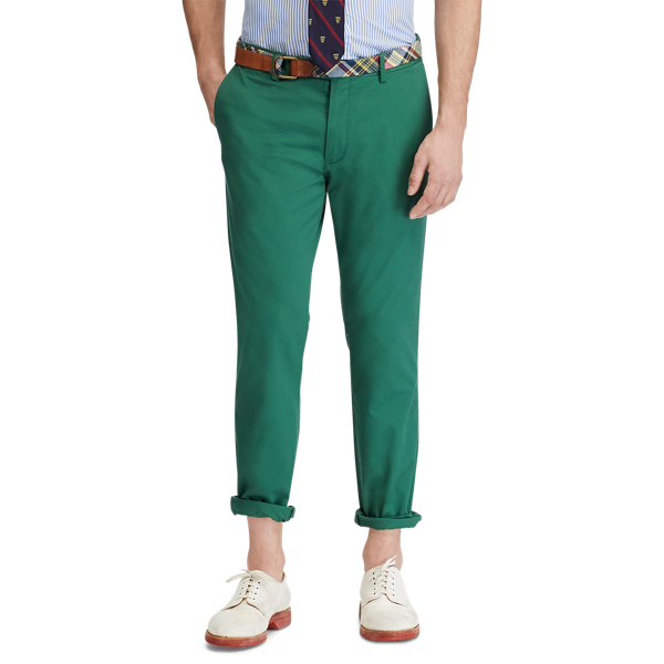 Verano Green Stretch Slim Fit Chino Trouser Polo Ralph Lauren 3