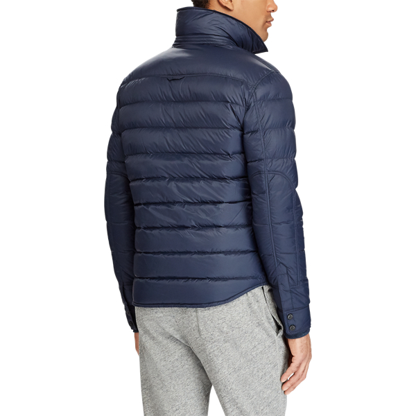 Aviator Navy Taffeta Down Shirt Jacket Polo Ralph Lauren 5