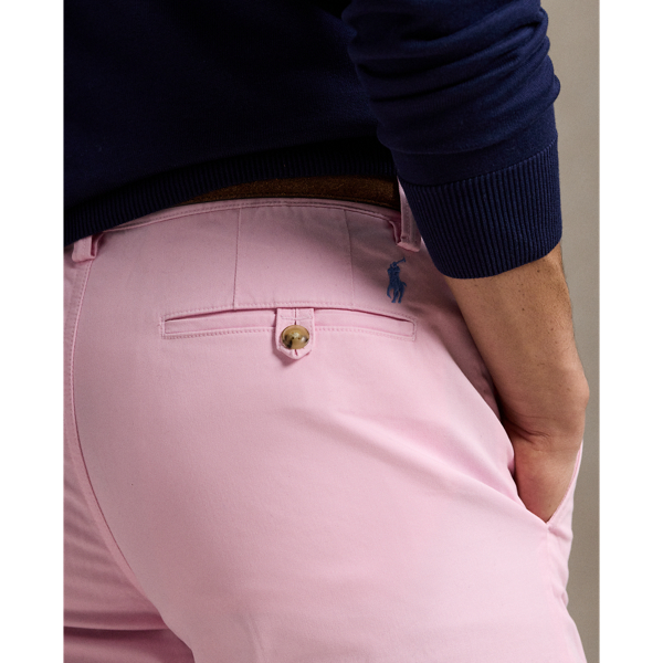 Stretch Straight Fit Washed Chino Pant