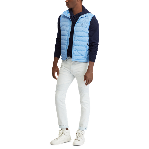 Soft Royal Heather Packable Down Vest Polo Ralph Lauren 3