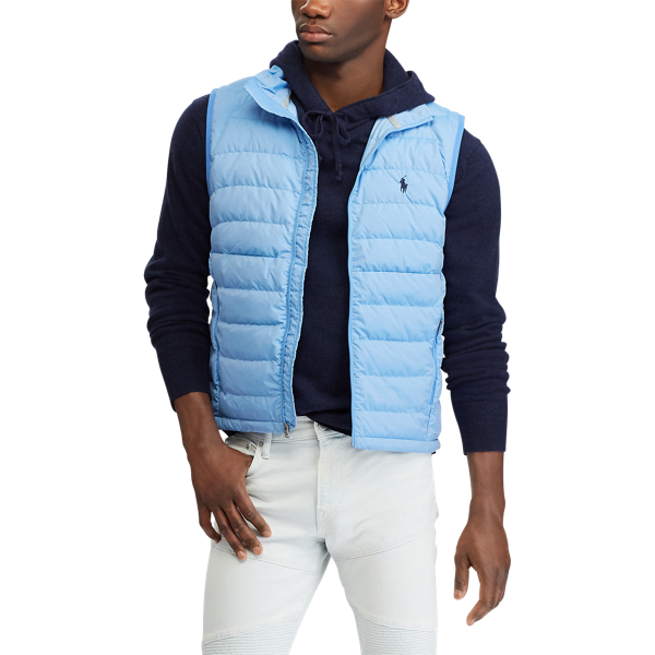 Soft Royal Heather Packable Down Vest Polo Ralph Lauren 4