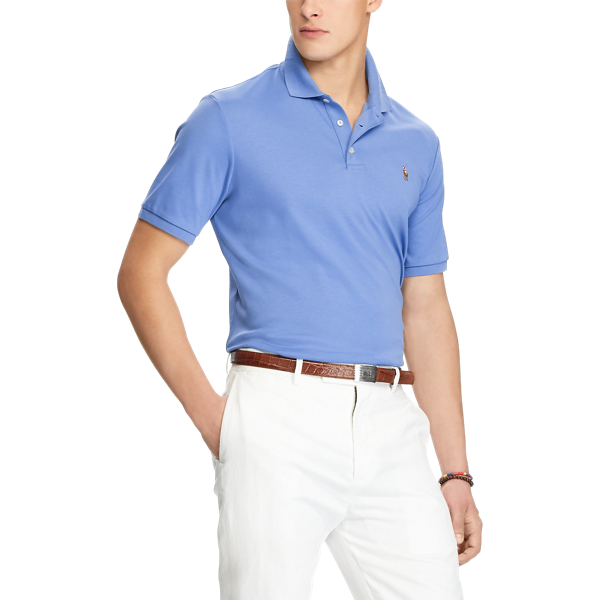 City Blue Slim Fit Soft-Touch Polo Shirt Polo Ralph Lauren 3