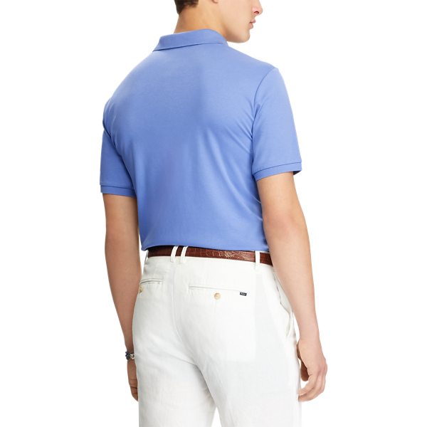 City Blue Slim Fit Soft-Touch Polo Shirt Polo Ralph Lauren 4